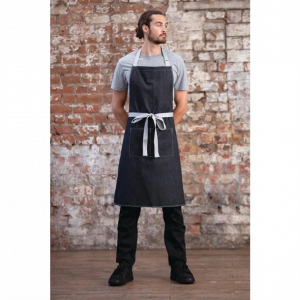 Southside Bib Apron Denim Black - 1 Size Fits Most